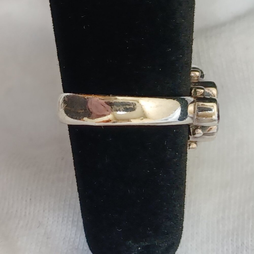 Nicky Butler ring blue topaz pink tourmaline silver size 5 like new - Picture 6 of 16
